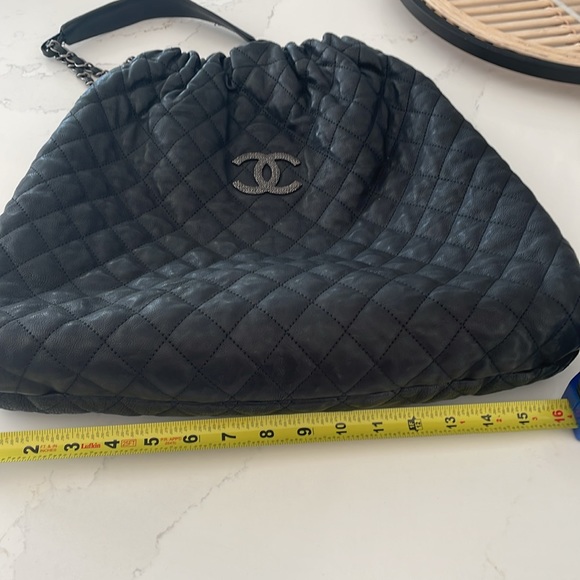 Chanel Shoulder Bag Quilted Caviar Leather woven in leather chain one strap - Picture 12 of 16